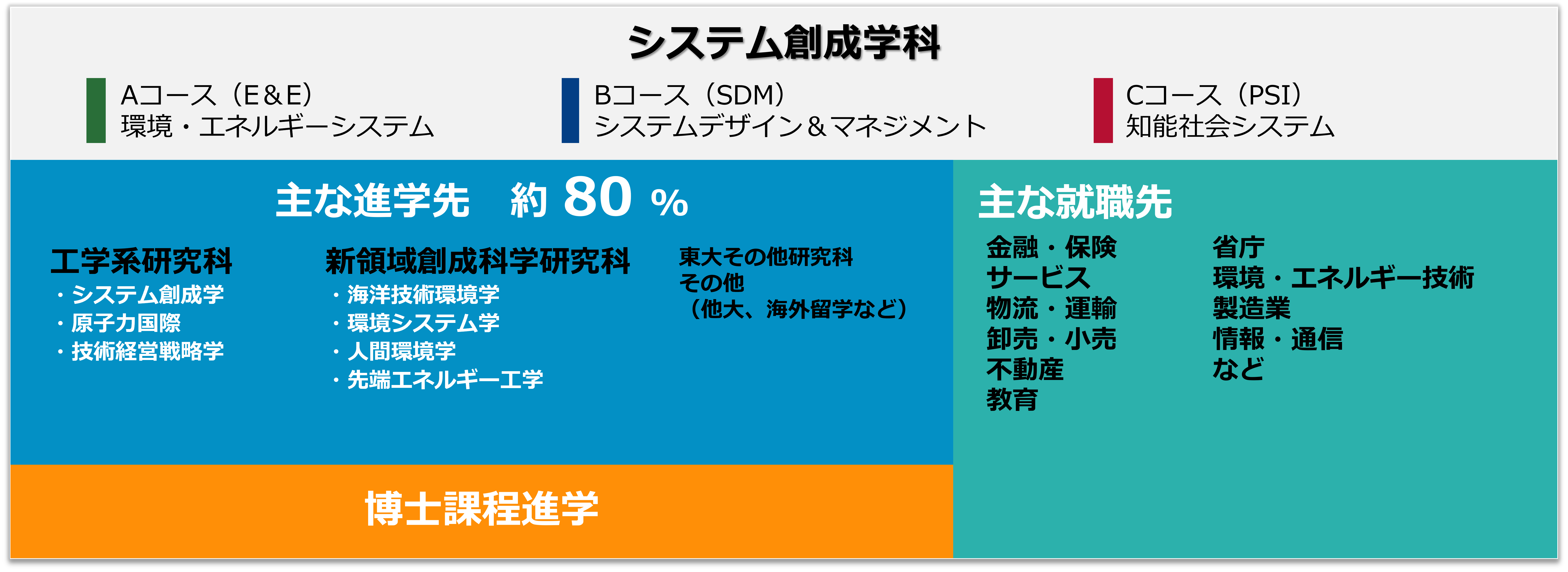 様々なフィールドで活躍できる⼈材の育成